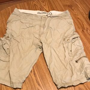 Men’s khaki shorts.
